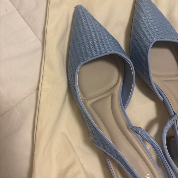 Franco Sarto blue leather flats New without box size 9 - Picture 4 of 6
